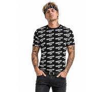 PHILIPP PLEIN Camiseta Slim Fit Multi Logo Negro Algodón Stretch XL
