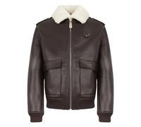 Philipp Plein - Chaqueta de Aviador de Borreguito Ecológico - Jackets - Hombre - Marrón - XL -