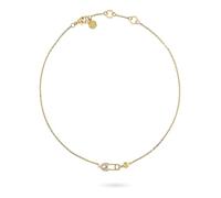 Philipp Plein Collar de mujer de acero inoxidable IP oro Plein Safety PIN PJKGA07NU