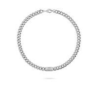 Philipp Plein Collar para hombre de acero inoxidable plateado Plein Tag PJ0AA14NU