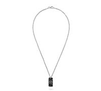 Philipp Plein Collar para hombre de acero inoxidable plateado Plein Tag PJ0AA17NU