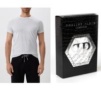 Philipp Plein Comodidad Stretch Camiseta Multi Logo Lounge Top Icono Emb.orig XL