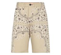 Philipp Plein - Denim Shorts Paisley Bandana - Shorts - Hombre - Beige - W31 -
