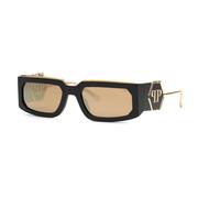 Philipp Plein, GAFAS DE SOL SPP119M, SHINY BLACK, 135/21/58, UNISEX ADULTO