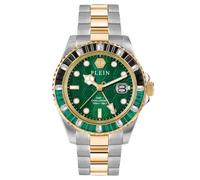 Philipp Plein GMT-I Challenger BAGUETTES Reloj analógico de Cuarzo Unisex de Acero Inoxidable