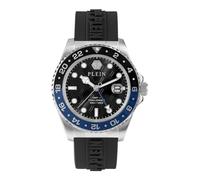 Philipp Plein GMT-I Challenger - Reloj analógico de Cuarzo para Hombre, Plata/Sw-Azul/Silicona - Pwyba0123, Moderno