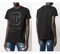 Philipp Plein Gold Cut Limited Edition Camiseta Logo Cuello Redondo Slim Nueva L
