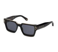 Philipp Plein Hombre Philipp Plein SPP005M PLEIN BRAVE SHADE 0700 Gafas de sol Acetato Negro Fumar Cuadrada Normal