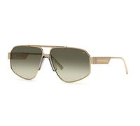 Philipp Plein Hombre Philipp Plein SPP106M PLEIN ROCK SUPERHERO 08FF Gafas de sol Metal Oro Verde Geométrico Normal Sombreado