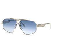 Philipp Plein Hombre Philipp Plein SPP106M PLEIN ROCK SUPERHERO 579 Gafas de sol Metal Azul Geométrico Normal Sombreado