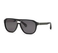 Philipp Plein Hombre Philipp Plein SPP118M PLEIN MILITARY 703 Gafas de sol Acetato Negro Fumar Geométrico Normal