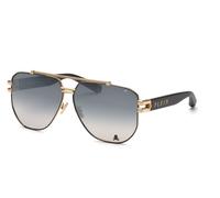 Philipp Plein Hombre Philipp Plein SPP185V PLEIN ICON 302X Gafas de sol Metal Oro Fumar Geométrico Normal Matizado