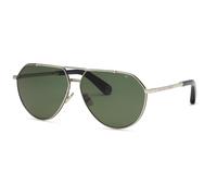 Philipp Plein Hombre SPP007V PLEIN SIGNATURE 583V Gafas de sol Metal Paladio Verde Geométrico Normal