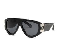 Philipp Plein Hombre SPP127M PLEIN EAGLE 700 Gafas de sol Acetato Negro Fumar Piloto Normal