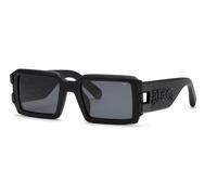 Philipp Plein Hombre SPP129V PLEIN EAGLE 703 Gafas de sol Acetato Negro Fumar Cuadrada Normal