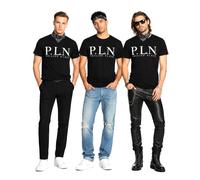 Philipp Plein Hombres Wqc Corte Camisa Cuello Redondo P. L. N. T-Shirt Top 2XL