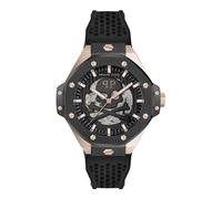Philipp Plein Keleton Royal Plein - Reloj analógico automático para hombre (silicona), Oro rosa/Negro-Pwpfa0224, Correa