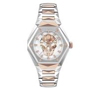 Philipp Plein Kull Spikes Lady - Reloj analógico de cuarzo para mujer, Plata/plata/rosa-Pwada0624, Pulsera