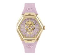 Philipp Plein Kull Spikes Lady - Reloj analógico de Cuarzo para Mujer, Rosa., Correa