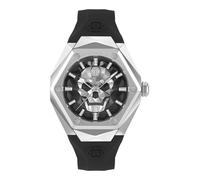 Philipp Plein Kull Spikes - Reloj analógico de Cuarzo para Hombre, Negro, Correa