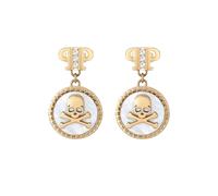 Philipp Plein - Mini Pendientes con Logotipo - Accessories - Mujer - Amarillo - ONE SIZE -