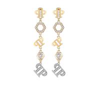 Philipp Plein Mujer Pendientes Acero Inoxidable IP Oro Pp Elementos PJ4EA05EU