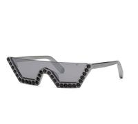 Philipp Plein Mujer Philipp Plein SPP031S PLEIN CRYSTAL LUX AAUX Gafas de sol Acetato Gris Gris Geométrico Antirreflejo Espejo