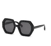 Philipp Plein Mujer Philipp Plein SPP039S PLEIN FIRST LADY CHICAGO 700Y Gafas de sol Acetato Negro Gris Geométrico Normal