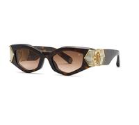 Philipp Plein Mujer SPP136M PLEIN HERA 722 Gafas de sol Acetato la Habana Marrón Geométrico Normal Sombreado