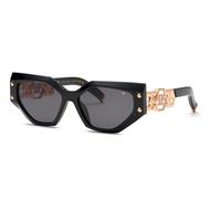 Philipp Plein Mujer Philipp Plein SPP174S PLEIN ICON EDGE 700 Gafas de sol Acetato Negro Fumar Geométrico Normal