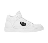 Philipp Plein - Nappa Leather Mid Top Sneakers - Shoes - unisex - Blanco - 37 EU -