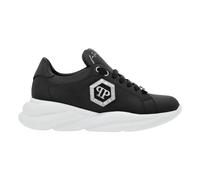 Philipp Plein - Nappa Leather Runner Crystal Fatale - Shoes - Mujer - Negro - 39 EU -