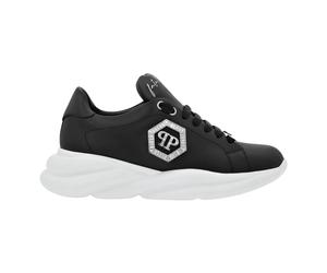 Philipp Plein - Nappa Leather Runner Crystal Fatale - Shoes - Mujer - Negro - 39 EU -