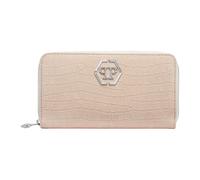 Philipp Plein - Nubuck Rounded Zip Wallet - Accessories - Mujer - Beige - ONE SIZE -