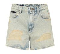 Philipp Plein - Pantalones Cortos Vaqueros Vintage de Tiro Alto - Shorts - Mujer - Azul - W26 -