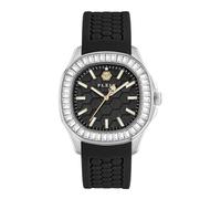 Philipp Plein $PECTRE Lady - Reloj analógico de Cuarzo para Mujer (Silicona), Negro, Correa