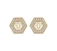 Philipp Plein Pendientes de mujer de acero inoxidable IP oro PLEIN LEGACY PJREA13EU