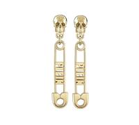 Philipp Plein Pendientes de mujer de acero inoxidable IP oro PLEIN SAFETY PIN PJKGA03EU