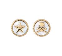Philipp Plein Pendientes Mujer Acero Inoxidable IP Oro Mini Logo PJ2EA0