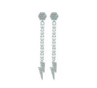 Philipp Plein - Pendientes Thunder Lady - Accessories - Mujer - Gris - ONE SIZE -