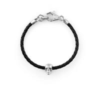 Philipp Plein Pulsera Hombre Acero Cuero Plata Vinculados PJYEA13BU