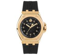 Philipp Plein Plein Extreme Lady - Reloj analógico de Cuarzo para Mujer, Dorado Negro Pwjaa0322, Correa