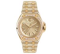 Philipp Plein Plein Extreme Lady - Reloj analógico de Cuarzo para Mujer, Oro-Pwjaa0822, Pulsera