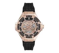 Philipp Plein Keleton Royal Plein - Reloj analógico automático para hombre (silicona), Oro rosa/Negro/Cristales - Pwpfa0324, Correa