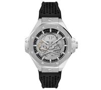 Philipp Plein Keleton Royal Plein - Reloj analógico automático para hombre (silicona), Plateado Pwpfa0124, Correa
