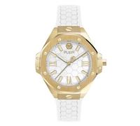 Philipp Plein Plein Lady Royal - Reloj analógico de Cuarzo para Mujer, Blanco, Correa