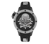 Philipp Plein Plein Rich - Reloj automático de Silicona para Hombre, Negro/Plata - Pwuaa0123, Moderno o Luxurious
