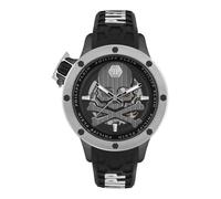 Philipp Plein Plein Rich - Reloj automático de Silicona para Hombre, Negro/Sw/Plata - Pwuaa0523, Deporte/Moderno e Informal