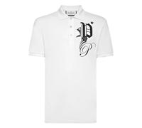 Philipp Plein - Polo Shirt SS Gothic Plein - Tops - Hombre - Blanco - 2XL -