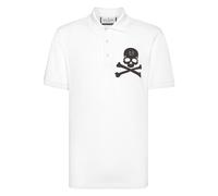Philipp Plein - Polo Shirt SS Skull&Bones - Tops - Hombre - Blanco - 3XL -